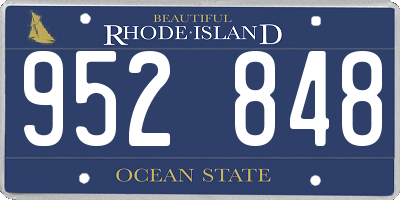 RI license plate 952848