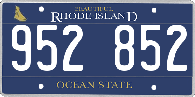 RI license plate 952852