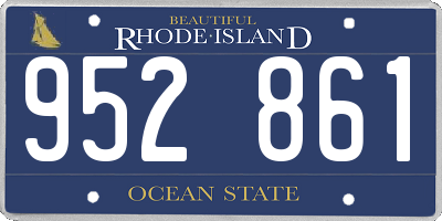 RI license plate 952861