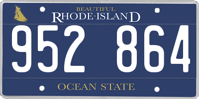RI license plate 952864