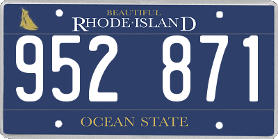 RI license plate 952871