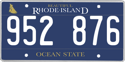 RI license plate 952876