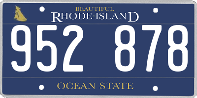 RI license plate 952878
