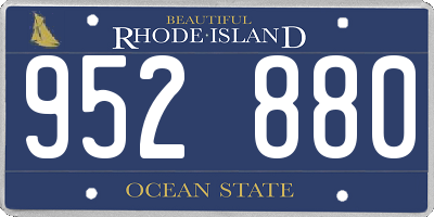 RI license plate 952880