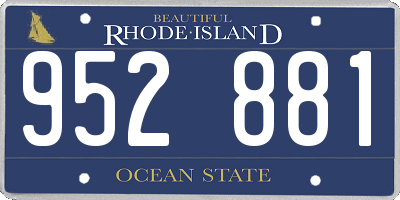RI license plate 952881