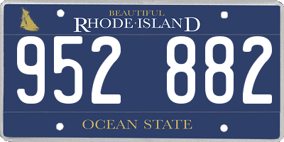 RI license plate 952882