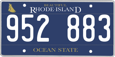 RI license plate 952883