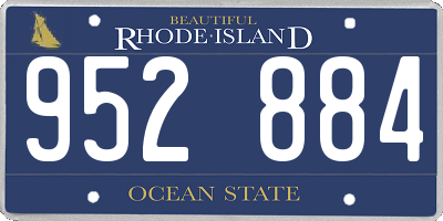 RI license plate 952884