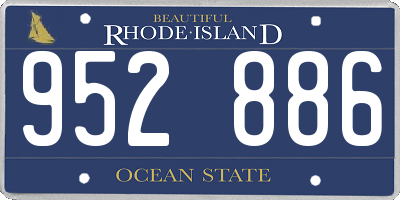 RI license plate 952886