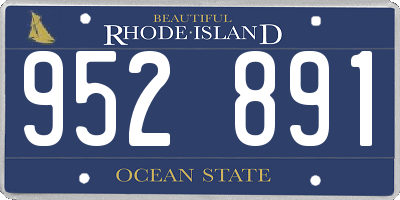 RI license plate 952891