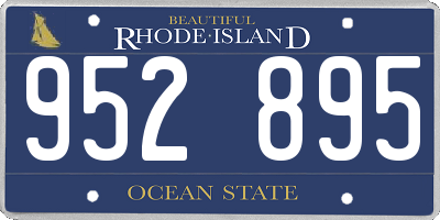 RI license plate 952895