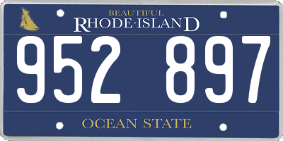 RI license plate 952897