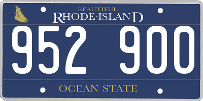 RI license plate 952900