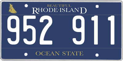 RI license plate 952911