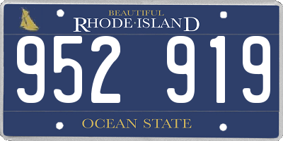 RI license plate 952919