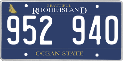 RI license plate 952940
