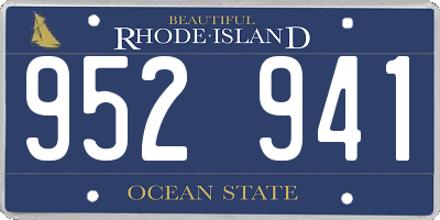 RI license plate 952941