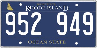 RI license plate 952949
