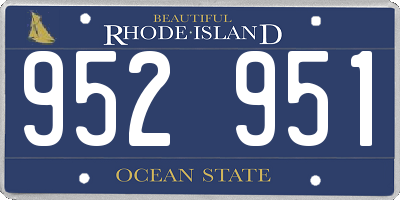 RI license plate 952951