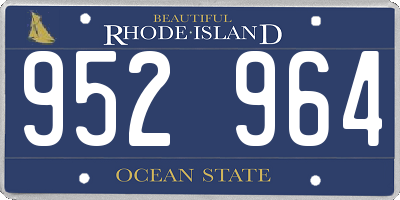 RI license plate 952964