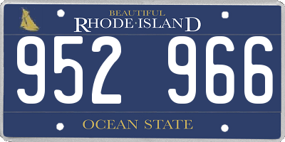 RI license plate 952966
