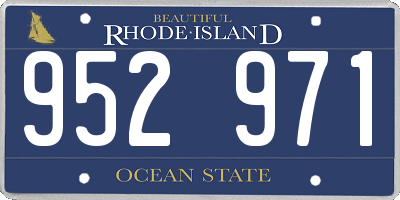 RI license plate 952971