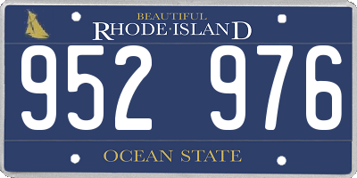 RI license plate 952976