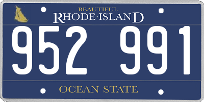 RI license plate 952991