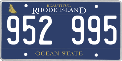 RI license plate 952995