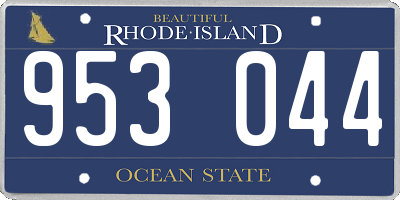 RI license plate 953044