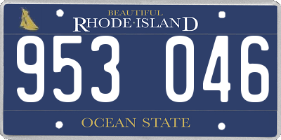 RI license plate 953046