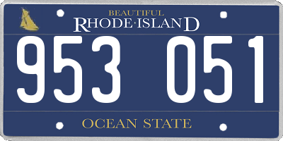 RI license plate 953051