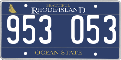 RI license plate 953053