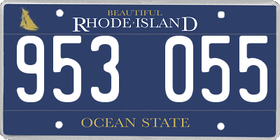 RI license plate 953055