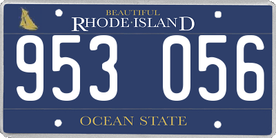 RI license plate 953056