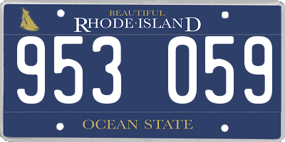 RI license plate 953059