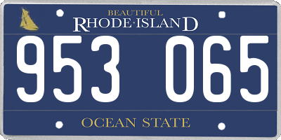 RI license plate 953065