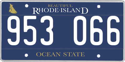 RI license plate 953066