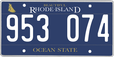 RI license plate 953074