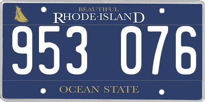 RI license plate 953076