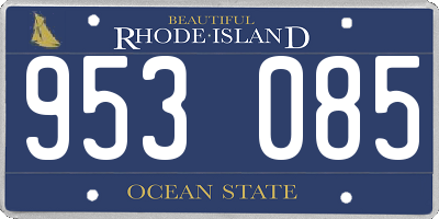 RI license plate 953085