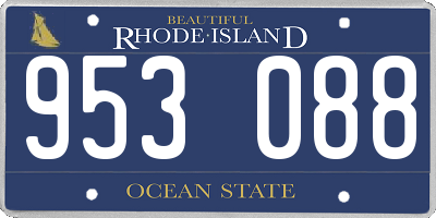 RI license plate 953088