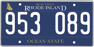 RI license plate 953089