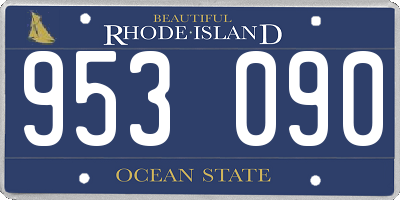 RI license plate 953090