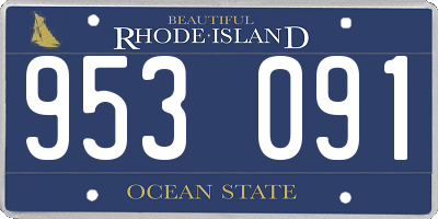 RI license plate 953091