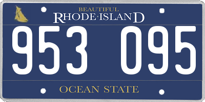 RI license plate 953095