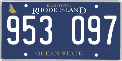 RI license plate 953097