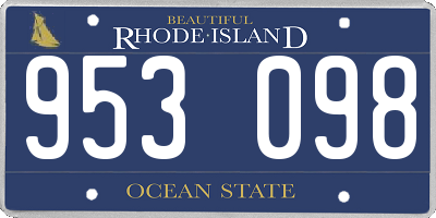 RI license plate 953098
