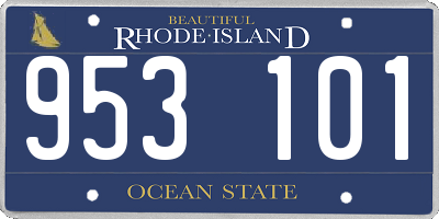 RI license plate 953101