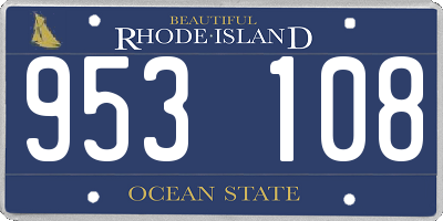 RI license plate 953108